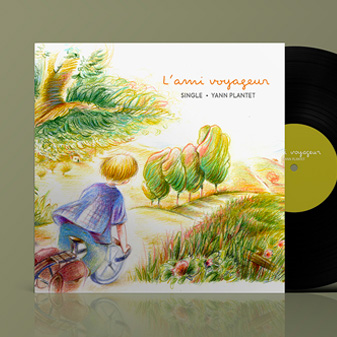 Portrait d'un enfant aux crayons de couleur